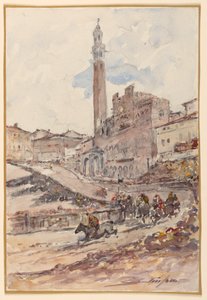 Course de Chevaux, Sienne, Italie - Walter Shirlaw