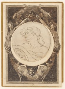 Femme avec une lyre - Walter Shirlaw