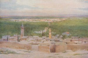 Damas depuis Salahiyeh : coucher de soleil sur la ville