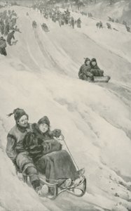 Une piste de luge au Canada