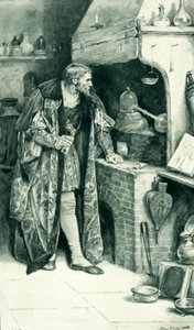 Jacques IV en alchimiste dans son laboratoire - Walter Stanley Paget