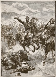 Le Prince Noir à la bataille de Crécy, illustration de 