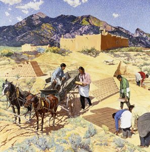 Constructeurs dans le désert - Walter Ufer
