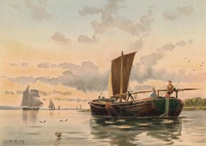 Barge remontant la Medway