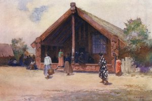 Nouvelle-Zélande : Maison sculptée, Ohinemutu - Walter Wright