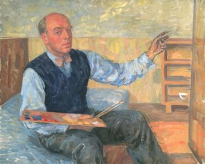 Autoportrait avec palette et pinceau