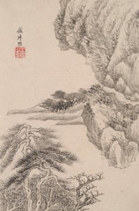 Paysage dans le style de divers vieux maîtres : Paysage après Wang Meng (1308) - Wang Jian