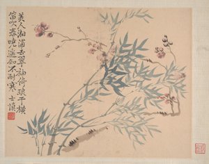 Paysages et fleurs, daté 1745