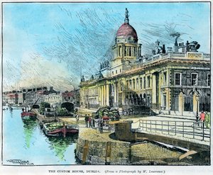 La Douane, Dublin, Irlande, vers 1890 - Warwick Goble