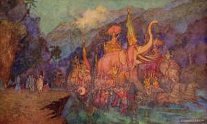 Le Retour des Héros tués dans la Bataille des Dix-Huit Jours, illustration de 