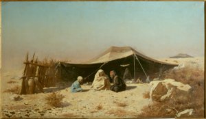 Arabe dans le désert lisant le Coran - Wassili W. Werestschagin