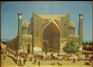 Madrasa Chir-Dor sur la place du Registan à Samarkand - Wassili W. Werestschagin