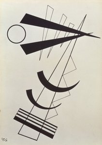 Betonte Gewichte en noir et blanc - Wassily Kandinsky