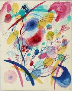 Composition en rouge, bleu, vert et jaune, 1913 - Wassily Kandinsky