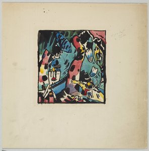 Esquisse pour la gravure sur bois en couleur 