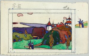 Paysage avec couple en costume médiéval, verso : Fragment d