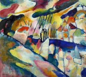 Paysage avec pluie - Wassily Kandinsky