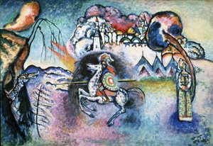 Le cavalier (Saint George de Lydda) - Wassily Kandinsky