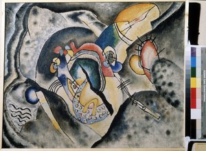 Le trait noir. Peinture de Vassily Kandinsky - Wassily Kandinsky