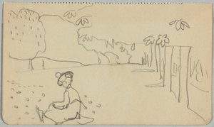 Münter peignant à St. Cloud - Wassily Kandinsky