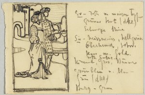 Couple en costume médiéval devant un château - Wassily Kandinsky