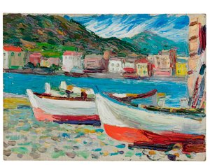 Rapallo, bateaux - Wassily Kandinsky
