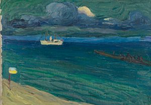 Rapallo – Paysage marin avec vapeur - Wassily Kandinsky