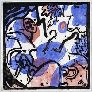 Trois cavaliers en rouge, bleu et noir - Wassily Kandinsky
