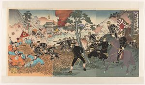 La grande bataille près de Jiuliancheng - Watanabe Nobukazu