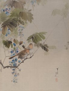 Oiseaux et fleurs, vers 1887