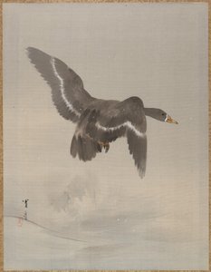 Oie volante, vers 1887 - Watanabe Seitei