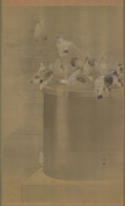 Pigeons au Senjoji (Temple Asakusa Kannon) Ère Meiji, 1877