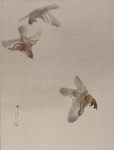 Moineaux en vol, ca. 1887