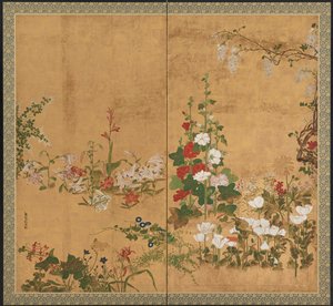 Fleurs, période Edo, début-milieu du 18e siècle
