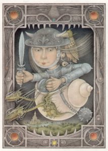 Femme guerrière, 2005 (technique mixte sur carton d