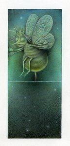Reine des abeilles, 2003 (technique mixte sur carton d