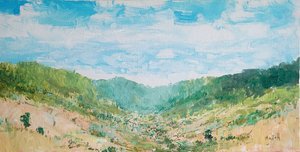 Paysage de vallée luxuriant - Wayne Sleeth