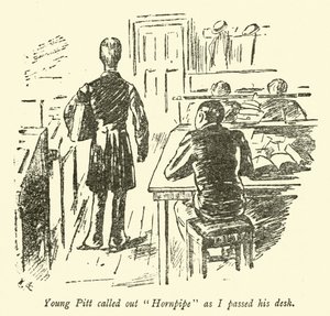 Le jeune Pitt a appelé Hornpipe alors que je passais devant son bureau
