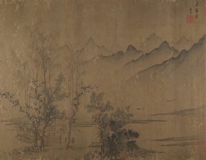 Coucher de soleil rose, 16ème siècle - Wen Tong