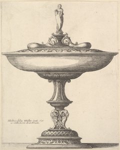 Large coupe avec tige ornementale - Wenceslaus Hollar