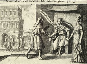 Abimélec réprimandant Abraham. État 2