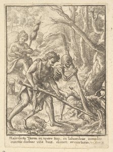 Adam labourant de la Danse de la Mort, 1651 - Wenceslaus Hollar