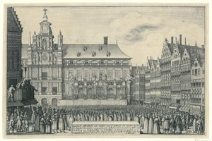 Proclamation de la paix de Münster à Anvers, 1648