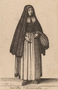 Ancilla Coloniensis, 1643 - Wenceslaus Hollar