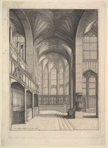 Chapelle de Brays dans la Chapelle St. Georges, Windsor., 1663 - Wenceslaus Hollar