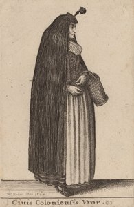 Ciuis Coloniesis Vxor, 1643 - Wenceslaus Hollar
