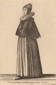 Ciuis Norimbergensis Vxor, 1643 - Wenceslaus Hollar