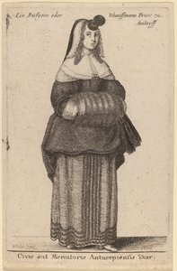 Ciuis aut Mercatoris Antuerpiensis Vxor - Wenceslaus Hollar