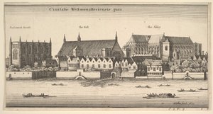 Ciuitatis Westmonasteriensis pars Westminster depuis la rivière - Wenceslaus Hollar