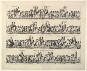 Procession de couronnement de Charles II à travers Londres - Wenceslaus Hollar
